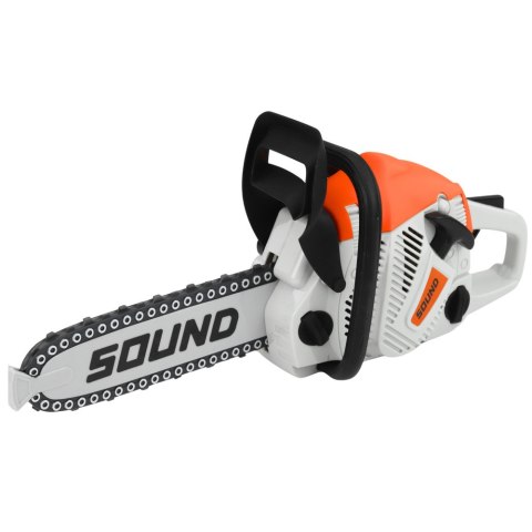 PIŁA ŁAŃCUCHOWA NA BATERIE PILARKA DLA DZIECI ZESTAW NARZĘDZI DŹWIĘKI KASK