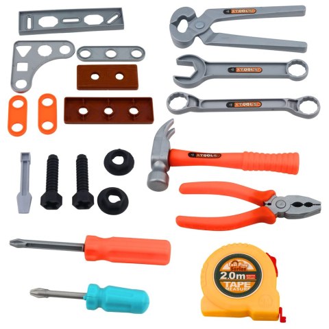 PIŁA ŁAŃCUCHOWA NA BATERIE PILARKA DLA DZIECI ZESTAW NARZĘDZI DŹWIĘKI KASK