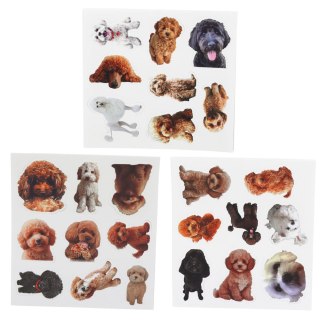 Zestaw Naklejki Z Pudelkami Pieski Do Ozdabiania Różne Motywy 54 szt.