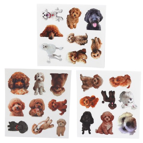 Zestaw Naklejki Z Pudelkami Pieski Do Ozdabiania Różne Motywy 54 szt.