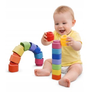 Clemmy Magiczna Tęcza Klocki 9 Elementów Miękki Sensoryczne Clementoni 17604