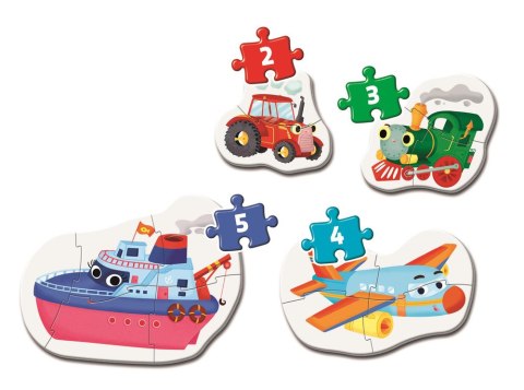 Moje Pierwsze Puzzle 2-3-4-5 TRANSPORT POJAZDY Clementoni 20811
