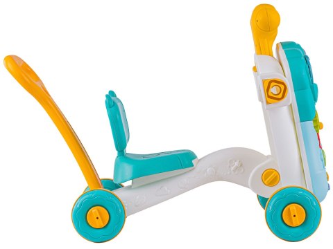 PCHACZ CHODZIK JEŹDZIK STOLIK EDUKACYJNY 4W1 DŹWIĘKI PIANINKO RUCHOME EL. NIEBIESKI