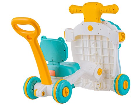 PCHACZ CHODZIK JEŹDZIK STOLIK EDUKACYJNY 4W1 DŹWIĘKI PIANINKO RUCHOME EL. NIEBIESKI