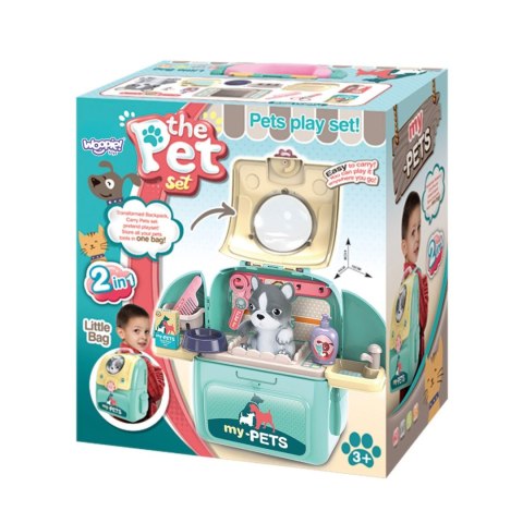 PRZENOŚNY ZESTAW PIELĘGNACYJNY GROOMER 2W1 PIES W PLECAKU TRANSPORTER