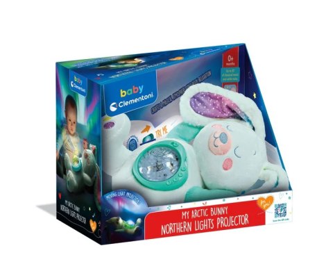 Projektor Przytulanka Arktyczny Króliczek Zorza Polarna Clementoni 17594