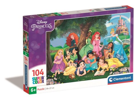 Puzzle 104 Super Color DISNEY KSIĘŻNICZKI Clementoni 25743