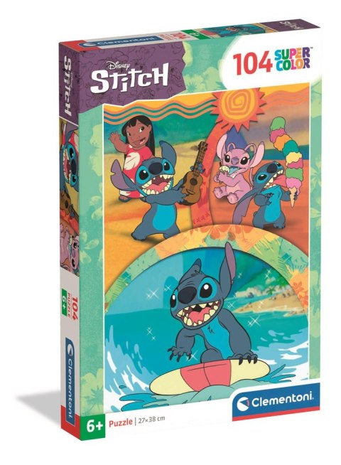 Puzzle 104 Super Color DISNEY STITCH Clementoni 25042