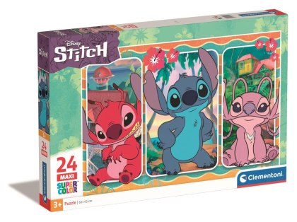 Puzzle 24 Maxi Super Color DISNEY STITCH Clementoni 24029