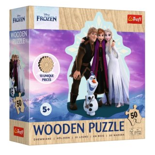 Puzzle - 50 Drewniane - Disney Frozen - Ulubiona Kraina Lodu - Trefl 20283