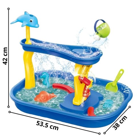 STOLIK WODNY WODOSPAD DELFINEK 11EL DLA DZIECI EDUKACYJNY KREATYWNY