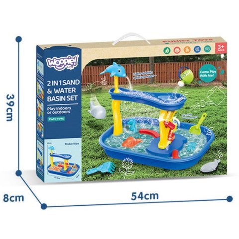 STOLIK WODNY WODOSPAD DELFINEK 11EL DLA DZIECI EDUKACYJNY KREATYWNY