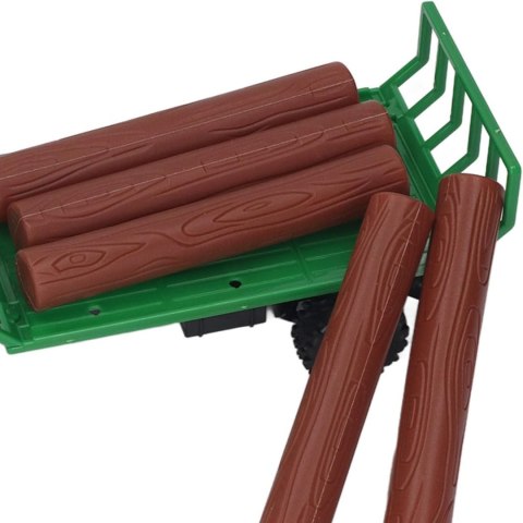 TRAKTOR Z PRZYCZEPĄ NA PILOTA STEROWANY RC SKALA 1:24 ŚWIATŁA LED KOGUT