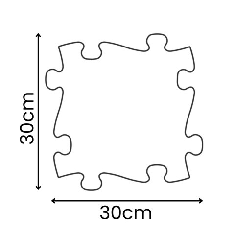 WOOPIE Mata Sensoryczna Ortopedyczna Royal Puzzle 26 el. + 4 małe