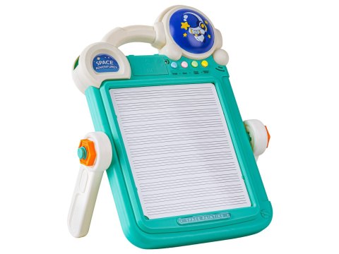 Wielofunkcyjna Dwustronna Tablica 2w1 Zmazywalna Klocki Układanka Edukacyjna NIEBIESKA