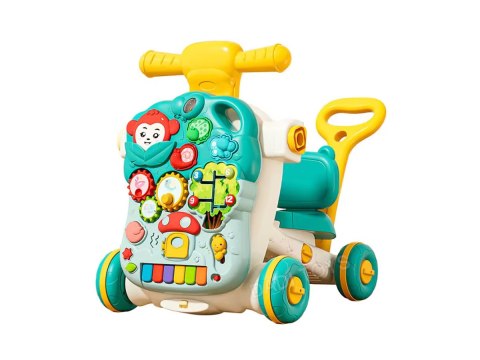 PCHACZ CHODZIK JEŹDZIK STOLIK EDUKACYJNY 4W1 DŹWIĘKI PIANINKO RUCHOME EL. NIEBIESKI