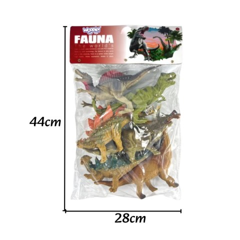 ZESTAW FIGUREK DINOZAURÓW 6 SZTUK T-REX DLA DZIECI KOLOROWE