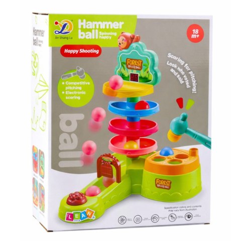 ZJEŻDŻALNIA INTERAKTYWNA SENSORYCZNA TOR DLA KULEK KATAPULTA MŁOTEK DŹWIĘKI