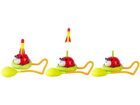 GRA ZRĘCZNOŚCIOWA BIEDRONKA 3W1 WYRZUTNIA RAKIET SKAKANKA RZUT DO CELU