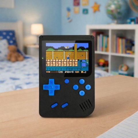 KONSOLA RETRO GRA ELEKTRONICZNA NA BATERIE 108 WBUDOWANYCH GIER EKRAN LCD CZARNA