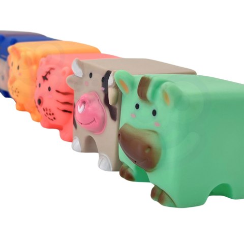 KLOCKI SENSORYCZNE ZWIERZĄTKA UKŁADANKA DO ŚCISKANIA DLA DZIECI DŹWIĘK