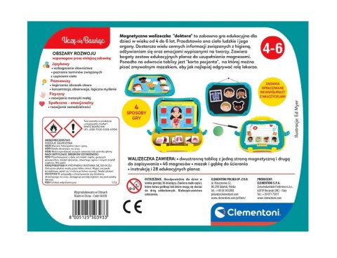 Magnetyczna Edukacyjna Walizeczka Doktora Uczę się Bawiąc Język Polski Clementoni 50393