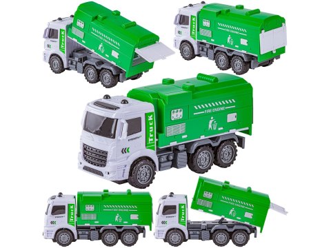 SAMOCHODY CIĘŻAROWE ZESTAW 6 SZT. TIR WYWROTKA ŚMIECIARKA BECZKOWÓZ ZAMIATARKA