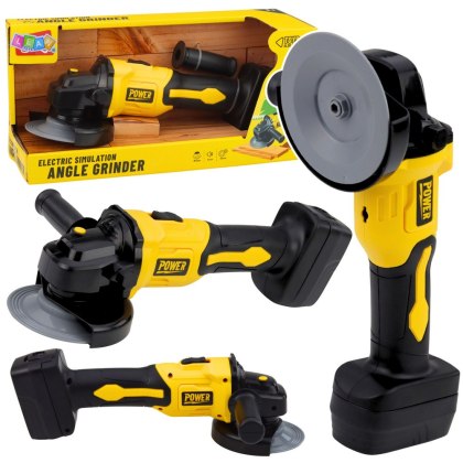 Zabawkowa Szlifierka Kątowa Dla Dzieci Dźwięki Żółta