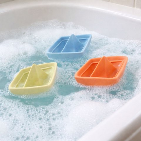 Zestaw Gumowe Łódki Do Kąpieli Zabawy Dla Malucha Pastelowe 3 szt.