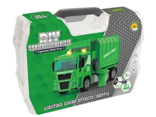 Ciężarówka Auto Samochód ŚMIECIARKA Do Rozkręcania W Walizce + Kosz Na Śmieci