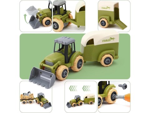 Farma Traktor Kombajn Do Skręcania Stajnia Gospodarstwo Rolne Zestaw Majsterkowicza Rolnika Zwierzęta Wkrętarka