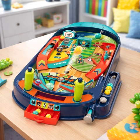 GRA ZRĘCZNOŚCIOWA FLIPER DLA DZIECI 12 PIŁEK STEROWANIE JOYSTICKI PRZYSSAWKI