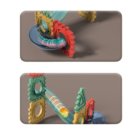 KLOCKI KONSTRUKCYJNE 3D ZESTAW EDUKACYJNY TOR KULKOWY KULODROM WAFLE 128EL