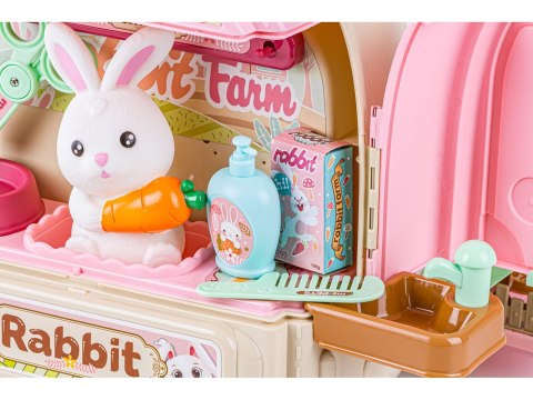 KRÓLIK W PLECAKU 3W1 PIELĘGNACJA FIGURKI FARMA OGRÓDEK DOMEK DLA LALEK