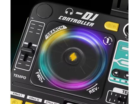 Konsola Dj dla dzieci Organki Zabawka muzyczna Elektroniczny Mikser Kontroler Mikrofon Konsoleta Światło LED