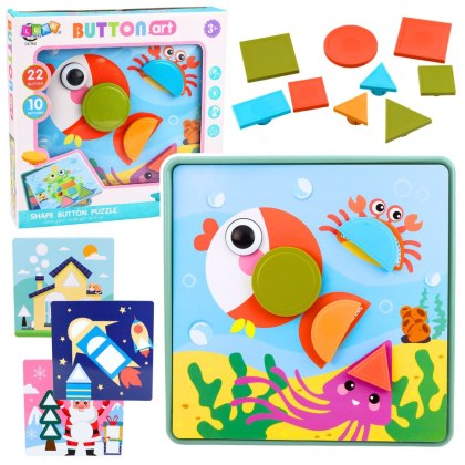 Kreatywne Puzzle Geometryczne Mozaika Układanka Edukacyjna 35 el.