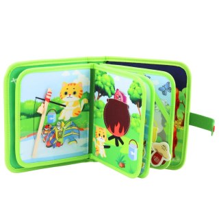 KSIĄŻECZKA SENSORYCZNA FILCOWA MIĘKKA EDUKACYJNA 3D ZWIERZĘTA DZIKIE LEŚNE