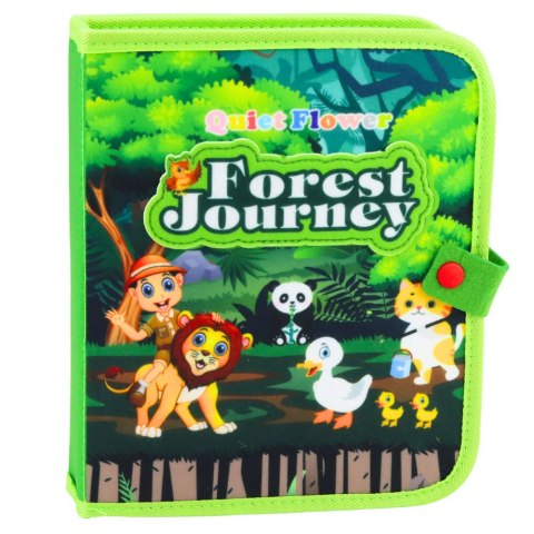 Książeczka Edukacyjna Sensoryczna Filcowa 3D Dzikie Zwierzęta