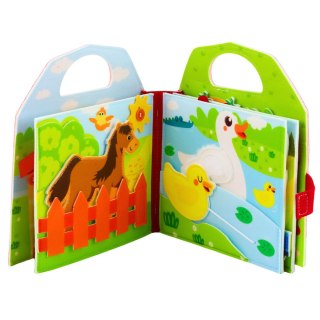 KSIĄŻECZKA SENSORYCZNA FILCOWA MIĘKKA EDUKACYJNA 3D ZWIERZĘTA DOMOWE FARMA