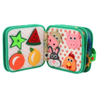 KSIĄŻECZKA SENSORYCZNA FILCOWA MIĘKKA EDUKACYJNA 3D ZWIERZĘTA DOMOWE KROWA