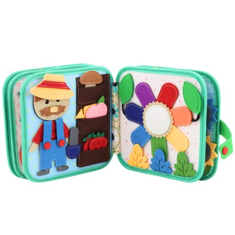 Książeczka Edukacyjna Sensoryczna Filcowa 3D Zwierzęta Domowe Krowa