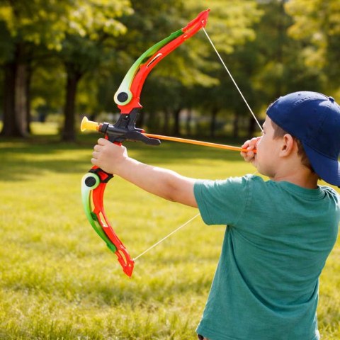 ŁUK DLA DZIECI ZESTAW ŁUCZNICZY STRZELECKI TARCZA STRZAŁKI KOŁCZAN ŚWIATŁA