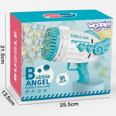 PISTOLET DO ROBIENIA BANIEK MYDLANYCH 91 OTWORÓW NIEBIESKI DLA DZIECI