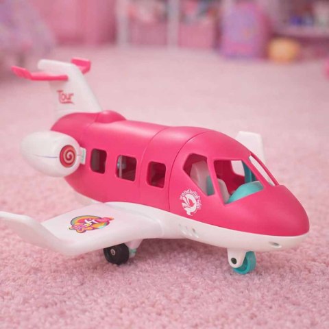 SAMOLOT DLA LALEK ROZKŁADANY LALKA STEWARDESSA AKCESORIA RUCHOME ELEMENTY