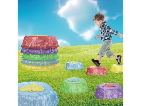 ŚCIEŻKA SENSORYCZNA DLA DZIECI TRENING RÓWNOWAGI ŚWIECĄCE KAMIENIE 8 SZT.