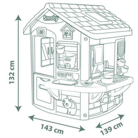 SMOBY Domek z Kuchnią +16 elementów