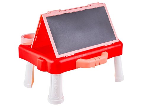 TABLICA DWUSTRONNA DLA DZIECI 2W1 ZMAZYWALNA KREDOWA STOLIK WALIZKA AKCESORIA