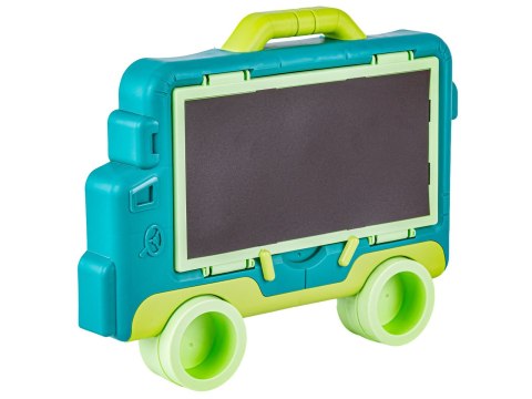 TABLICA DWUSTRONNA DLA DZIECI 2W1 ZMAZYWALNA KREDOWA STOLIK WALIZKA AKCESORIA