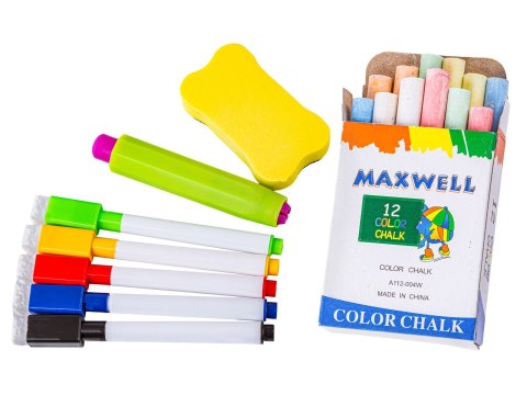 TABLICA DWUSTRONNA DLA DZIECI 2W1 ZMAZYWALNA KREDOWA STOLIK WALIZKA AKCESORIA