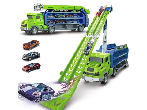 Transporter Z Wyrzutnią Ciężarówka Resoraki Duża Wyrzutnia Dla Aut Samochody Tir Laweta